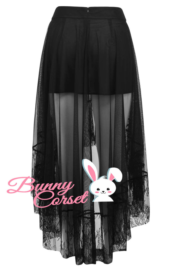 Frances Black Mesh Skirt