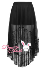 Frances Black Mesh Skirt