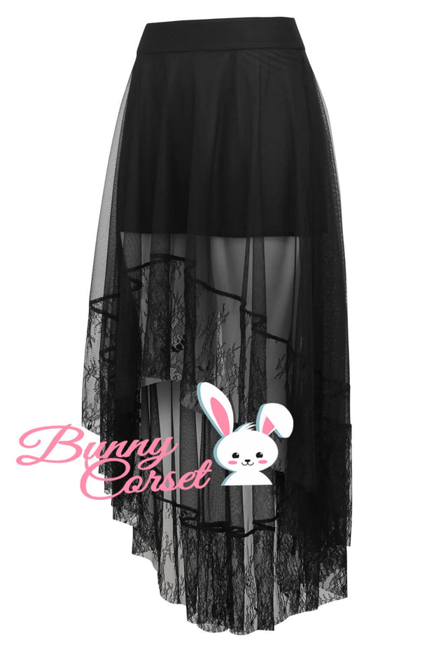 Frances Black Mesh Skirt