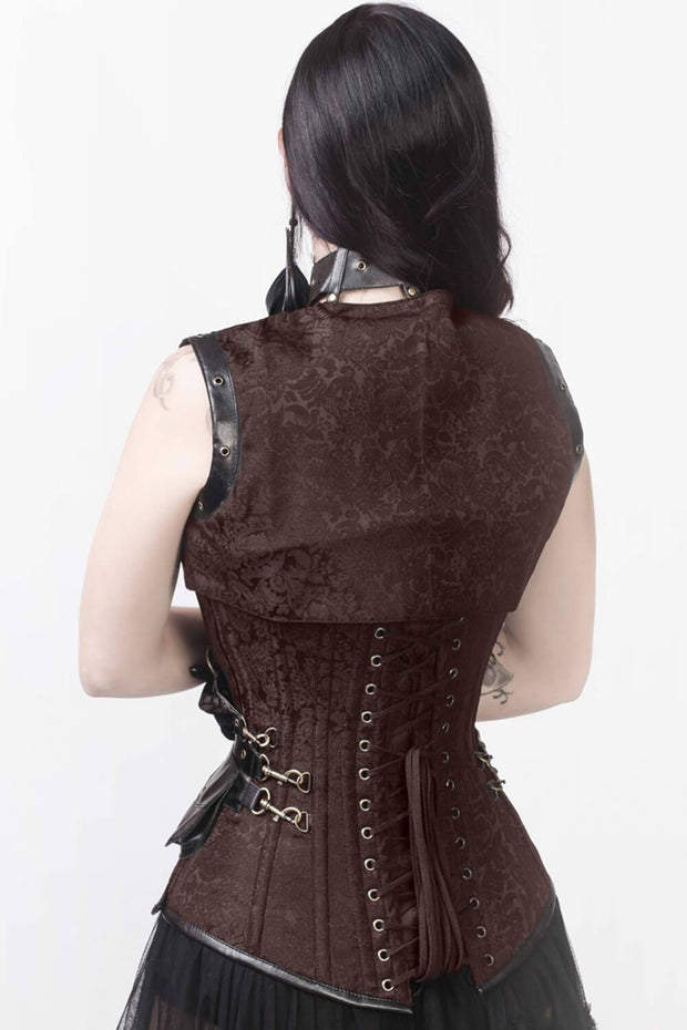 Liz Steampunk Overbust Corset with Shrug