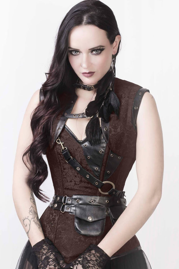 Liz Steampunk Overbust Corset with Shrug