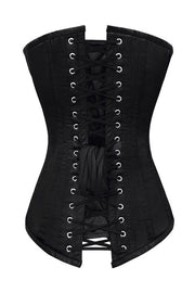 Black Satin Corset, Corset Overbust 