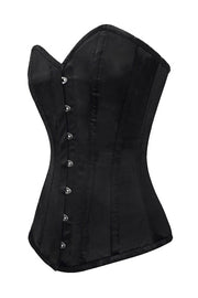 Black Satin Corset, Corset Overbust 