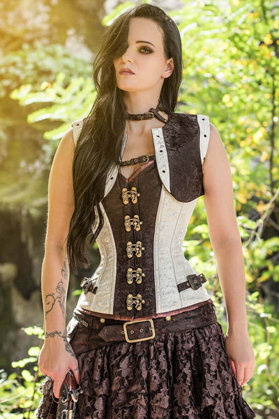 Bertram Custom Made Steampunk Overbust Corset with Shrug