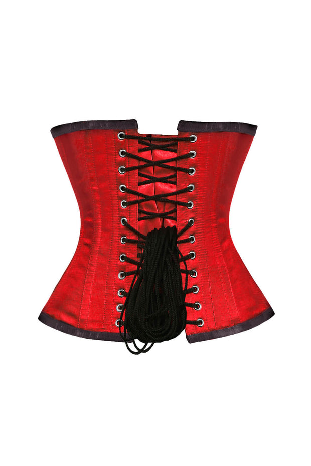 Sage Red Satin Underbust Corset