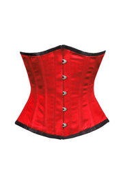 Sage Red Satin Underbust Corset