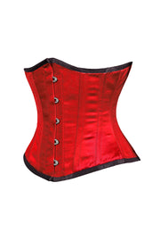 Sage Red Satin Underbust Corset