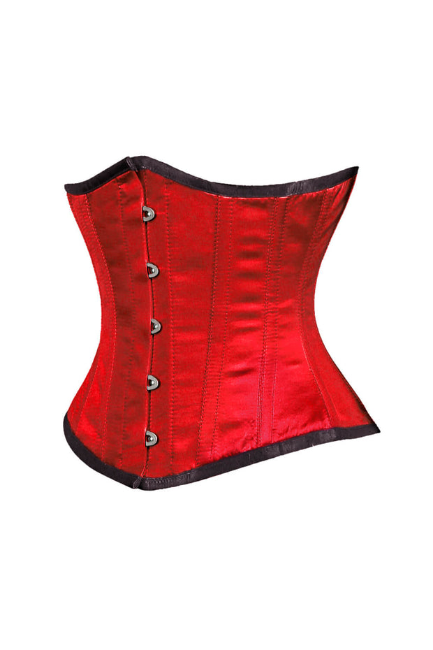 Sage Red Satin Underbust Corset