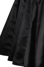 Danice Custom Made Black Pleated Flared Skirt