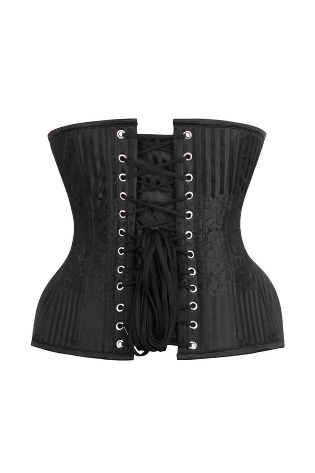 Black Brocade Curvy Waist Trainer Corset