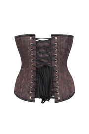 Waist Reducing Brown Brocade Corset