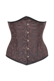 Waist Reducing Brown Brocade Corset