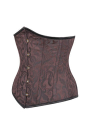 Waist Reducing Brown Brocade Corset