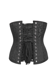 Black Brocade Waist Reducing Corset