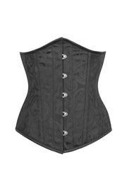 Black Brocade Waist Reducing Corset