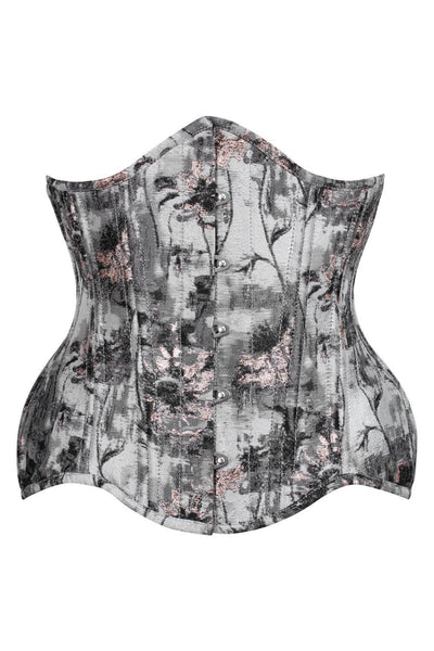 Brocade Waist Training Steel Boned Curvy  Corset