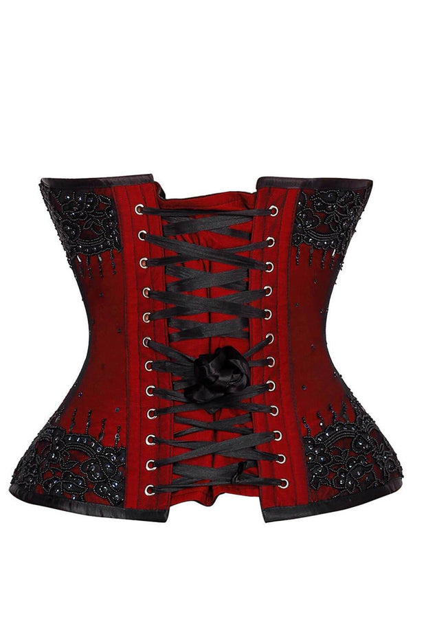 Leksi Custom Made Lace Overlay Overbust Couture Corset