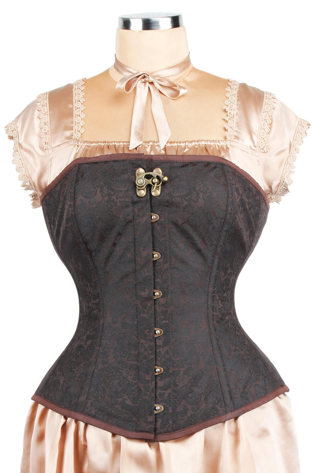Edwardian Long Line Brocade Corset (ELC-401)