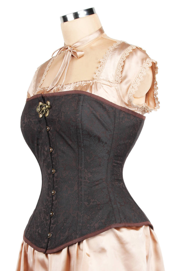 Edwardian Long Line Brocade Corset (ELC-401)