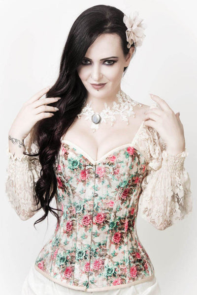 Carlyle Victorian Inspired Velvet Corset with Attached Sleeve