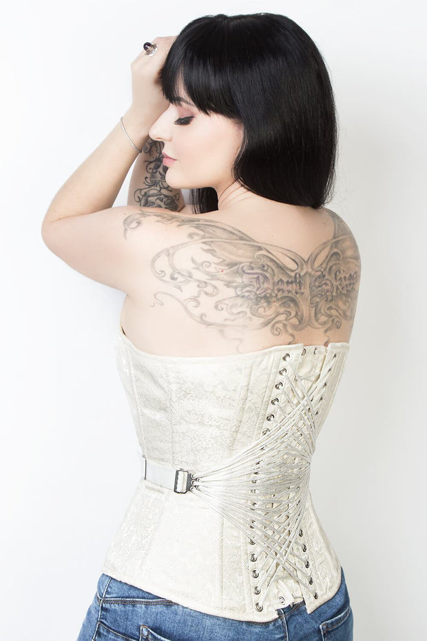 Stephanie Brocade Fan Lacing Corset