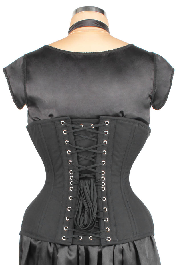 Khloe Black Cotton Waist Training Corset