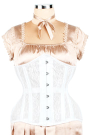 Mesh with Lace Overlay Waist Trainer Corset (ELC-102)