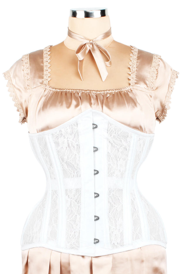 Mesh with Lace Overlay Waist Trainer Corset (ELC-102)