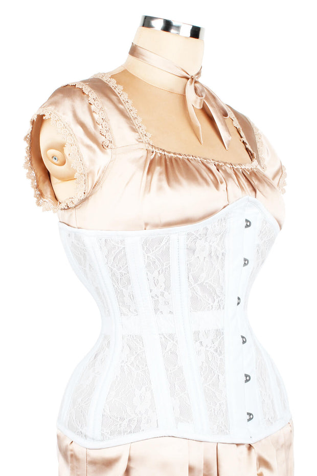 Mesh with Lace Overlay Waist Trainer Corset (ELC-102)