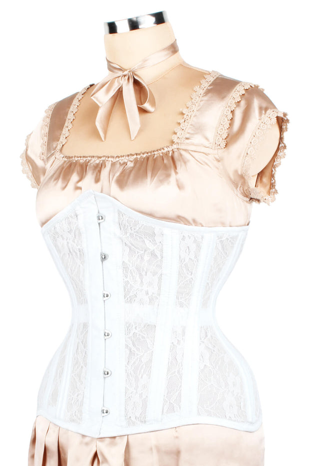 Mesh with Lace Overlay Waist Trainer Corset (ELC-102)