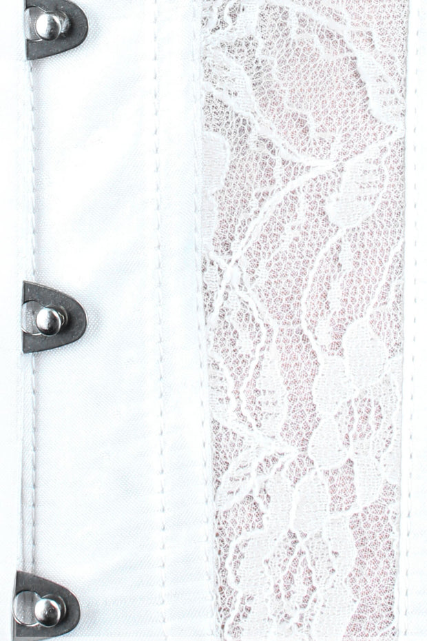 Mesh with Lace Overlay Waist Trainer Corset (ELC-102)