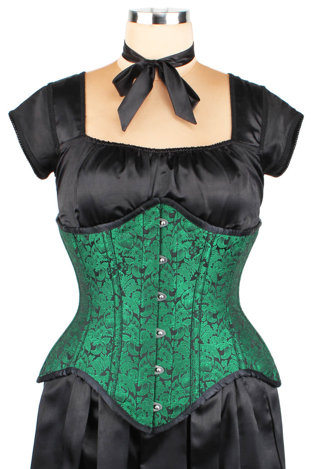 Steel Boned Brocade Underbust Corset (ELC-501)