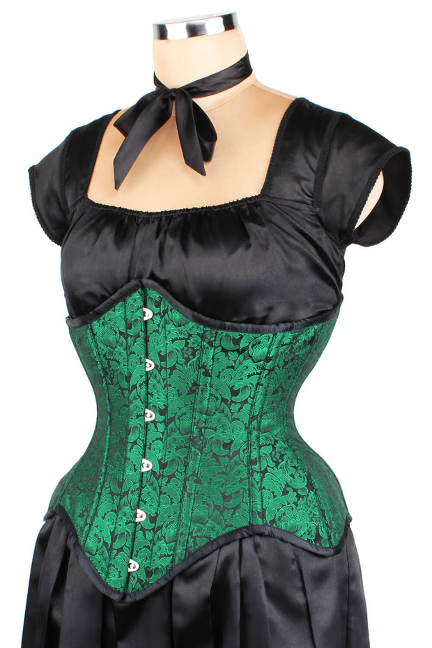 Steel Boned Brocade Underbust Corset (ELC-501)