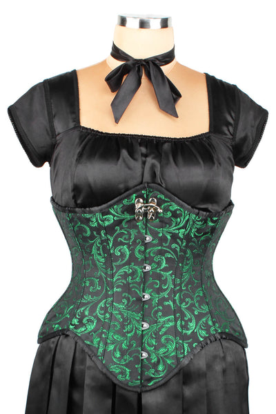 Brocade Underbust Steel Boned Corset (ELC-501)