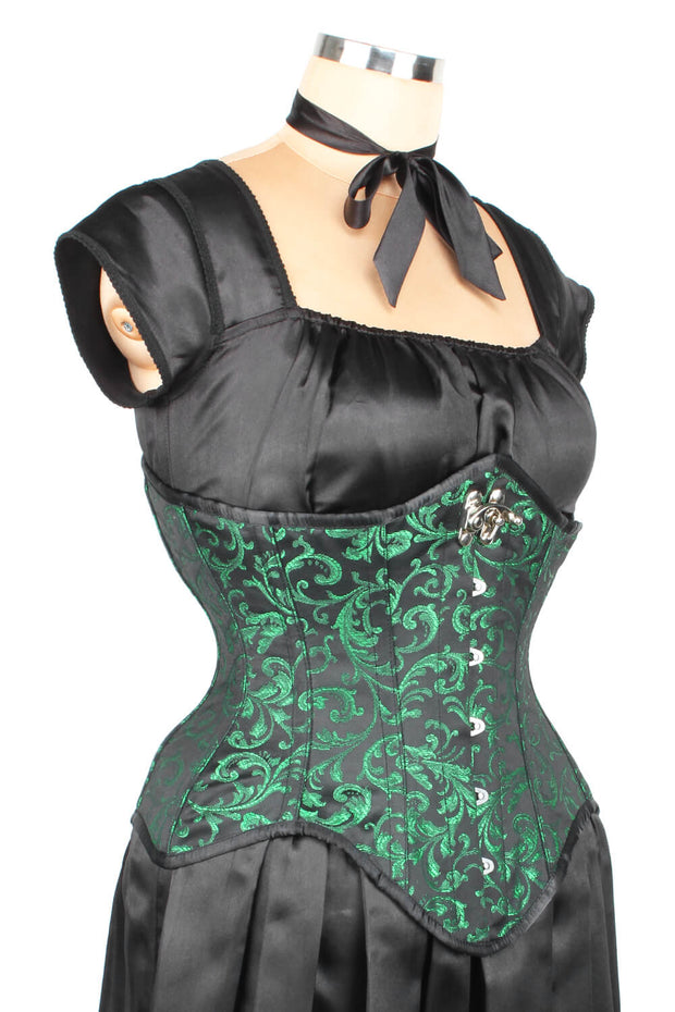 Brocade Underbust Steel Boned Corset (ELC-501)