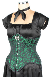 Brocade Underbust Steel Boned Corset (ELC-501)