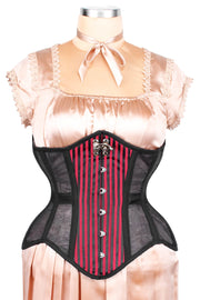 Steel Boned Mesh with Brocade Corset (ELC-501)