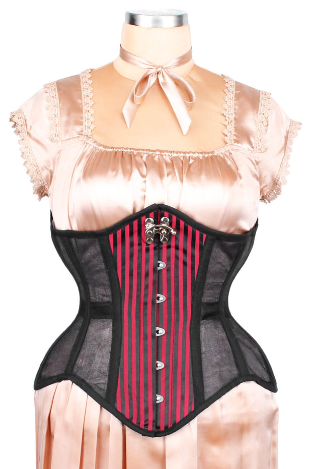 Steel Boned Mesh with Brocade Corset (ELC-501)