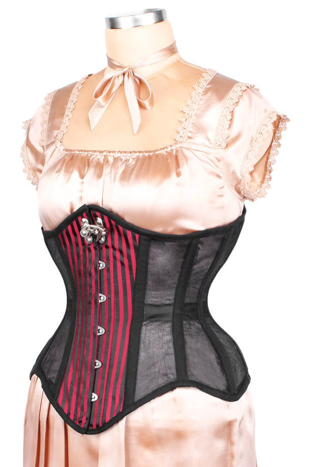 Steel Boned Mesh with Brocade Corset (ELC-501)