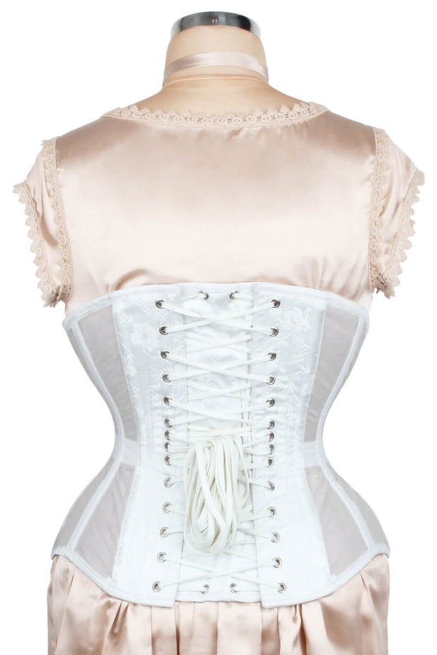 Mesh with Floral Brocade Underbust Corset (ELC-501)