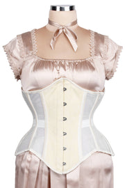Mesh with Floral Brocade Underbust Corset (ELC-501)