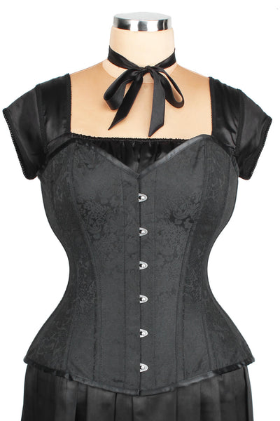 Waist Reducing Overbust Brocade Corset (ELC-301)