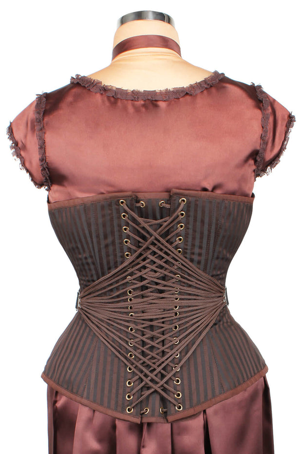 Brocade Steampunk Fan Lacing Corset (ELC-401)