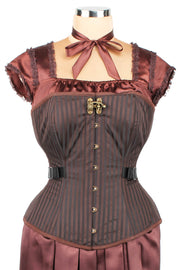 Brocade Steampunk Fan Lacing Corset (ELC-401)