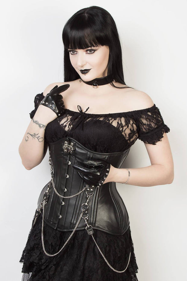 Leather Custom Made Gothic Waist Training Corset (ELC-102)