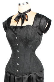 Sweet Heart Floral Brocade Overbust Corset (ELC-301)