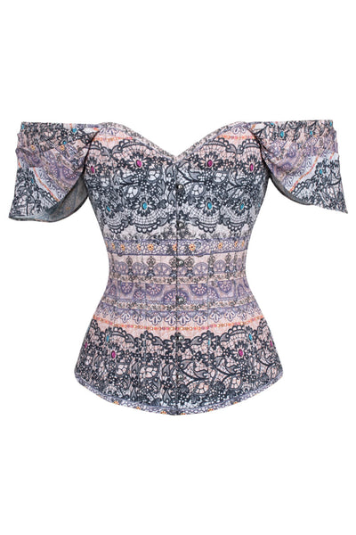 Aife Steel Boned Printed Corset
