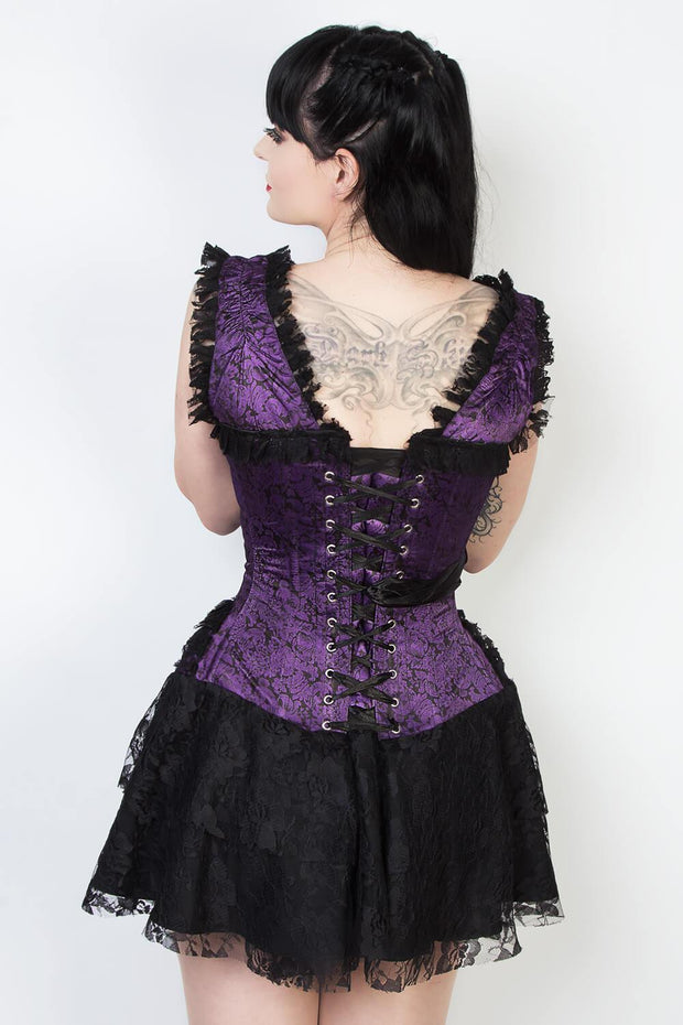 Steel Boned Custom Made Printed Burlesque Corset Dress