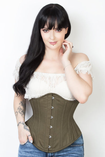 Waist Reducing Custom Made Underbust Cotton Corset (ELC-601)