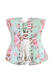 Blossom Waist Training Underbust Rose Print Cotton Corset